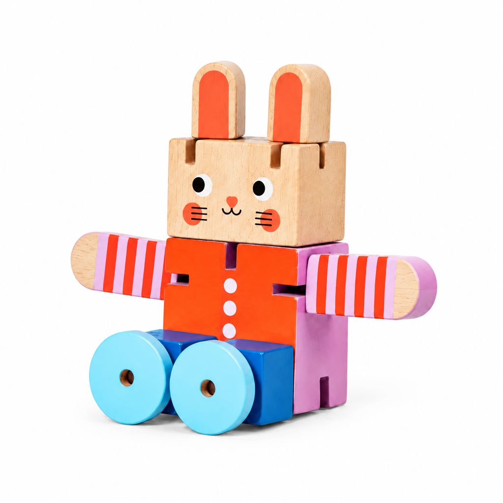 Flexi Animals "Holz" Ball KIKKERLAND Hase 
