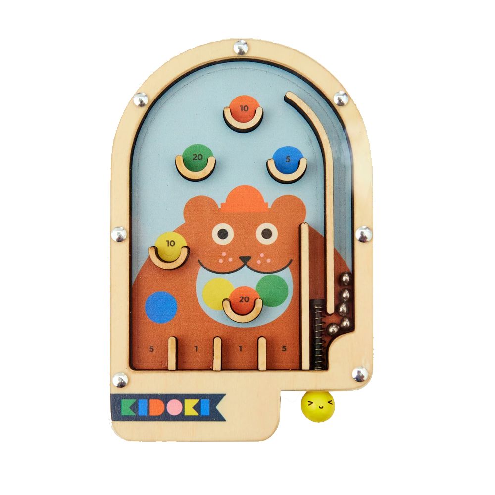 Flipper "Wooden Pinball" Motorikspielzeug KIKKERLAND Bär 