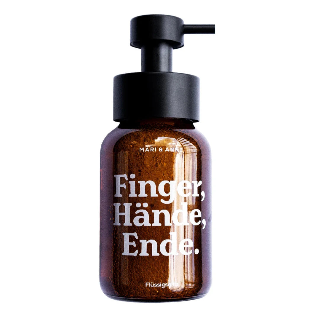 Flüssigseife "Finger, Hände, Ende." Kosmetik Mari&Anne 250ml Glasflasche 