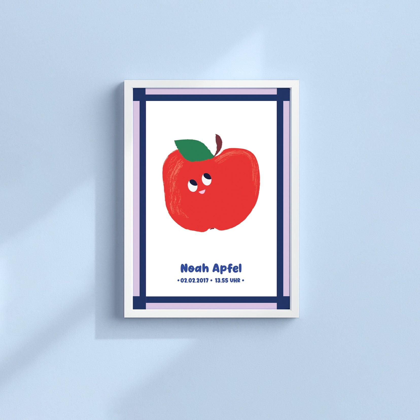 Geburtsposter "Faces" (personalisierbar) Geburtsposter Matsch mit Sahne Apfel A5 