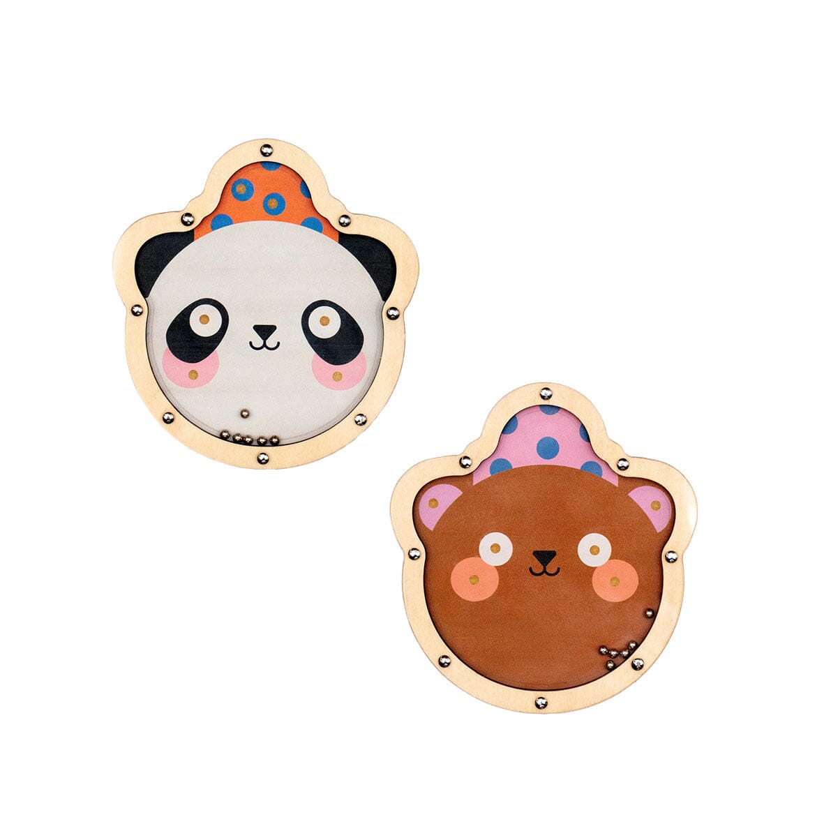 Geduldsspiel Beidseitig "Tilt & Roll" Motorikspielzeug KIKKERLAND Panda/Bär 