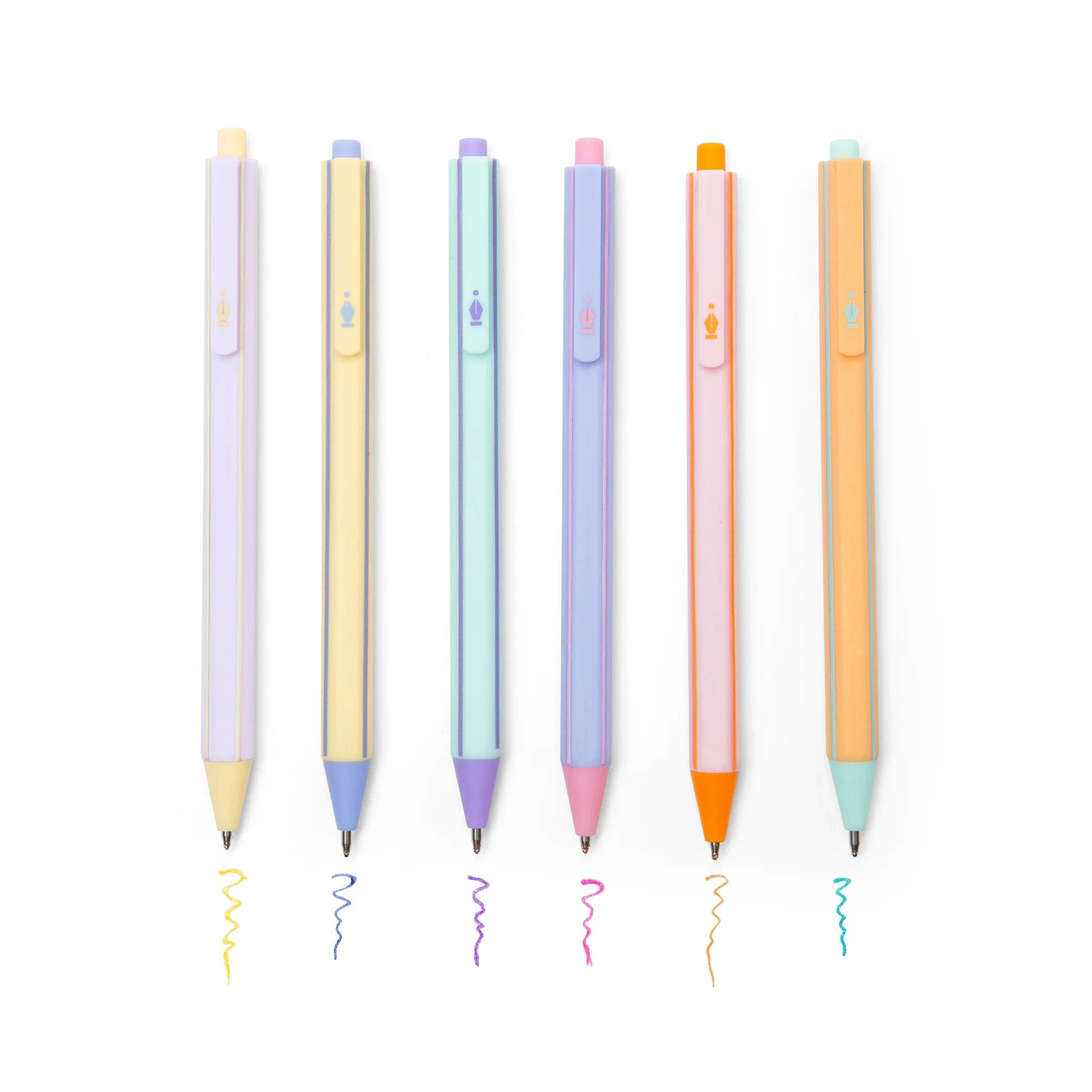 Gel Pens 6er Set "Glitter" Stifte KIKKERLAND 