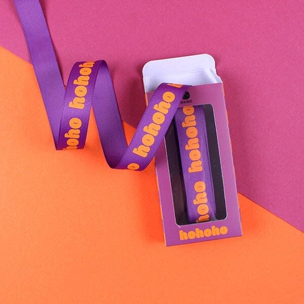 Geschenkband "HoHoHo" Armband ava&yves fuchsia/orange 