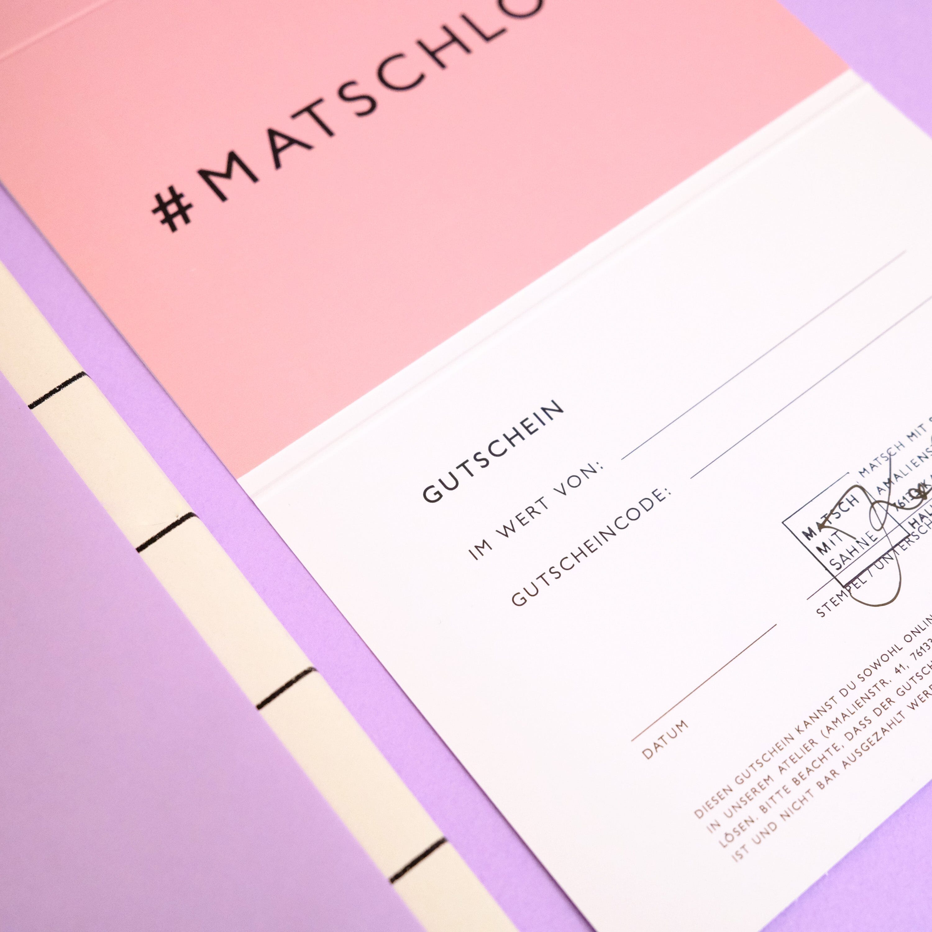 Geschenkgutschein (Print) Matsch mit Sahne 