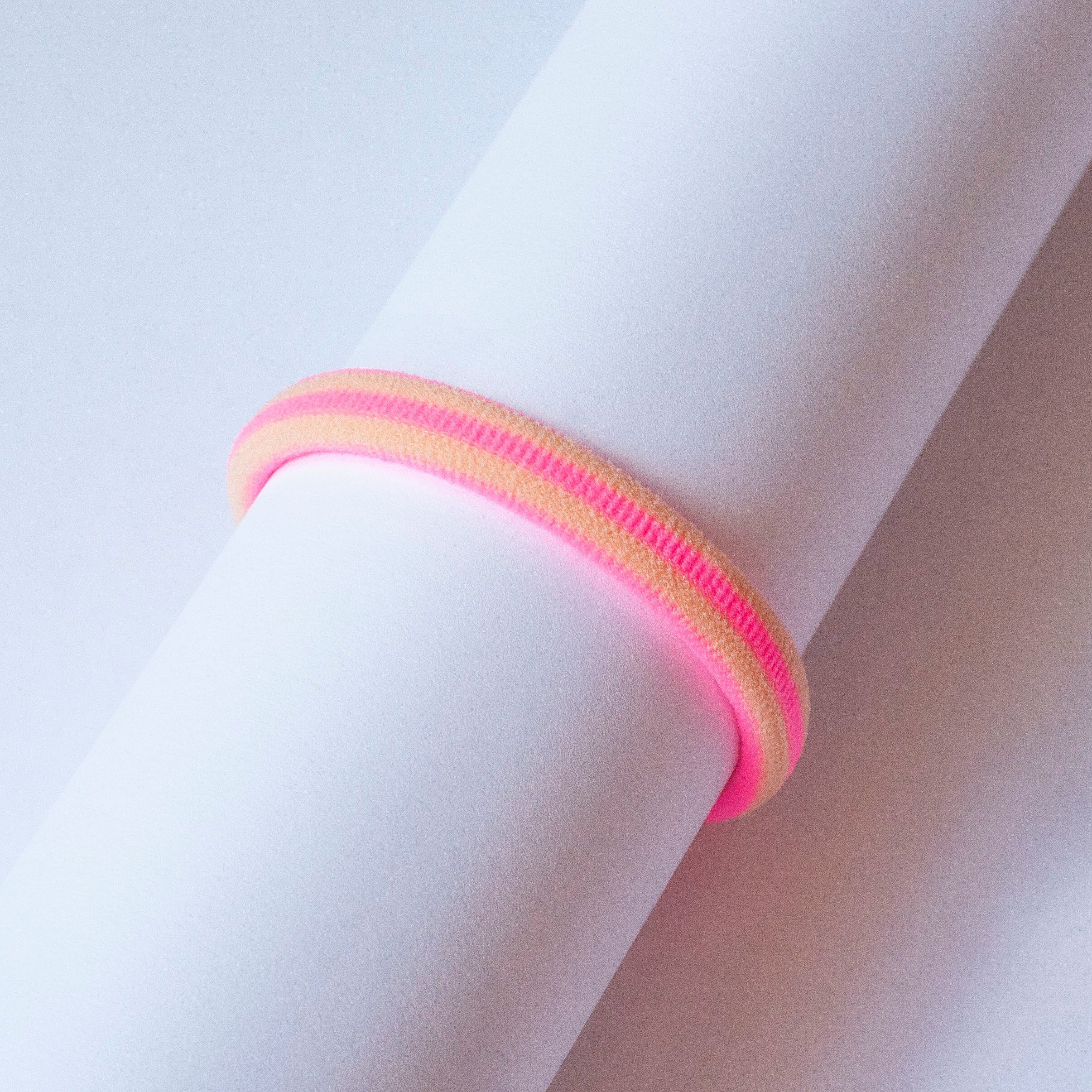 Gestreifte Haargummis "Lulu" Haaraccessoires HERR&FRAUHEMPEL beige/pink 