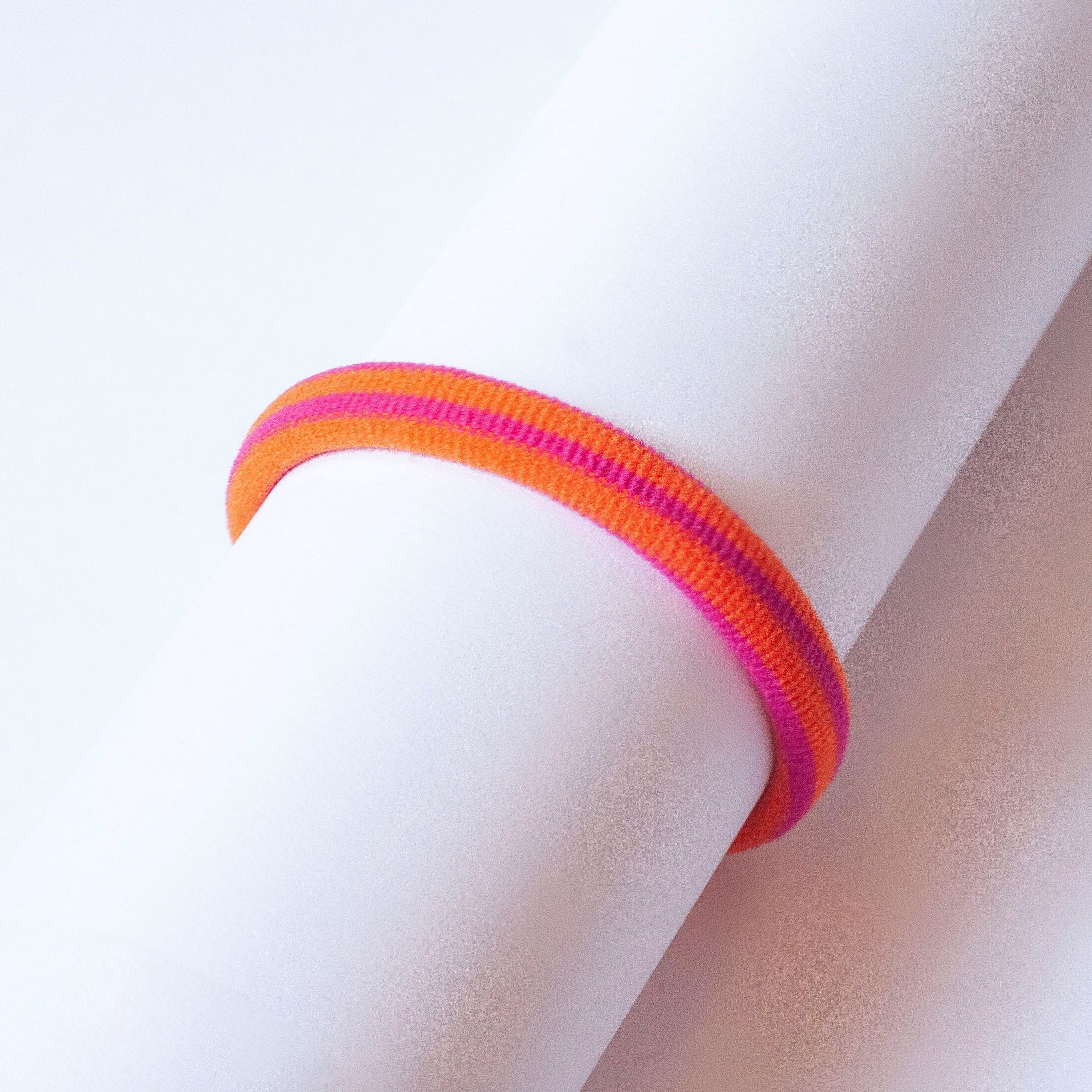 Gestreifte Haargummis "Lulu" Haaraccessoires HERR&FRAUHEMPEL orange/pink 