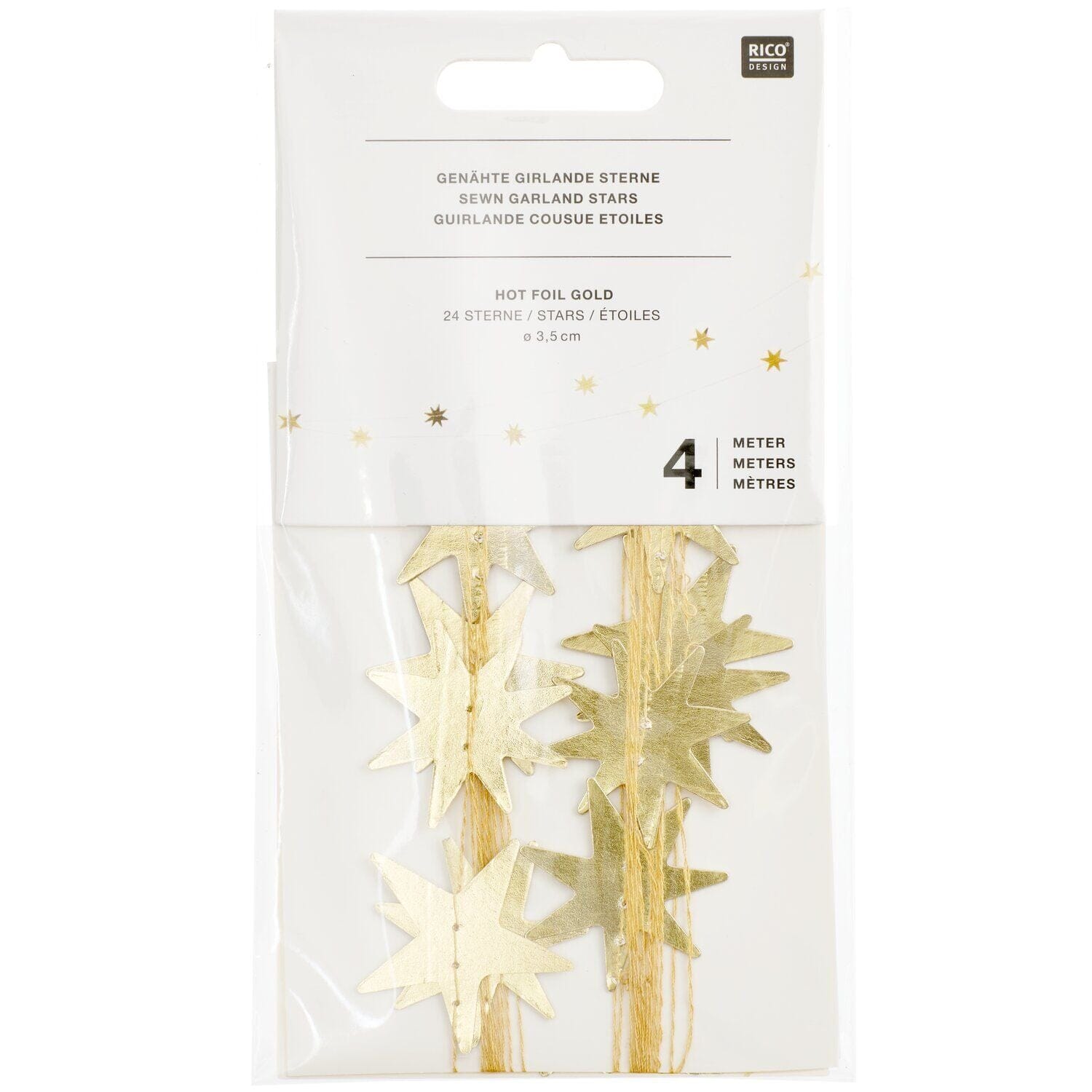 Girlande "Sterne gold" Girlande Rico Design 