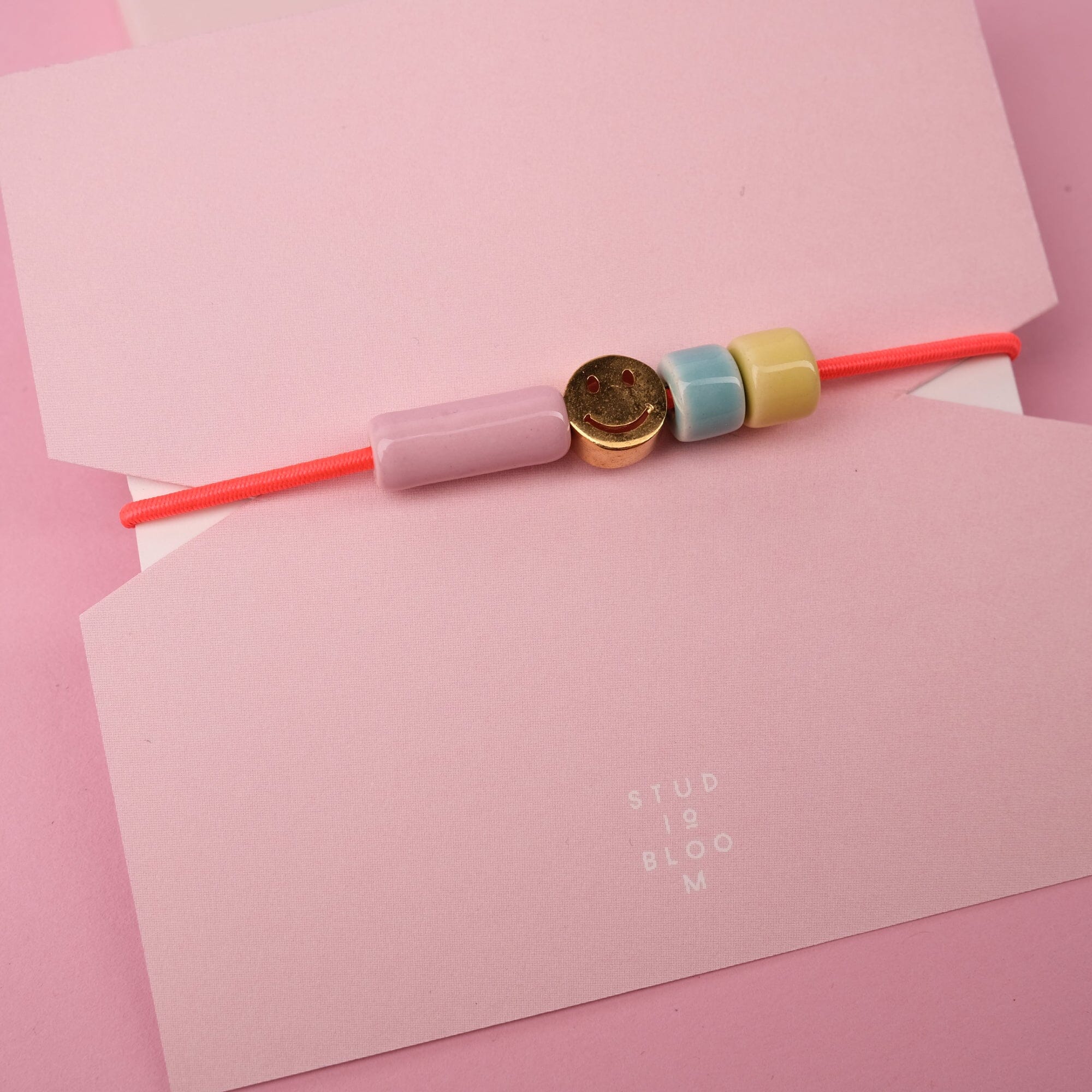 Gummiarmband "Happy" Armband Studio Bloom 