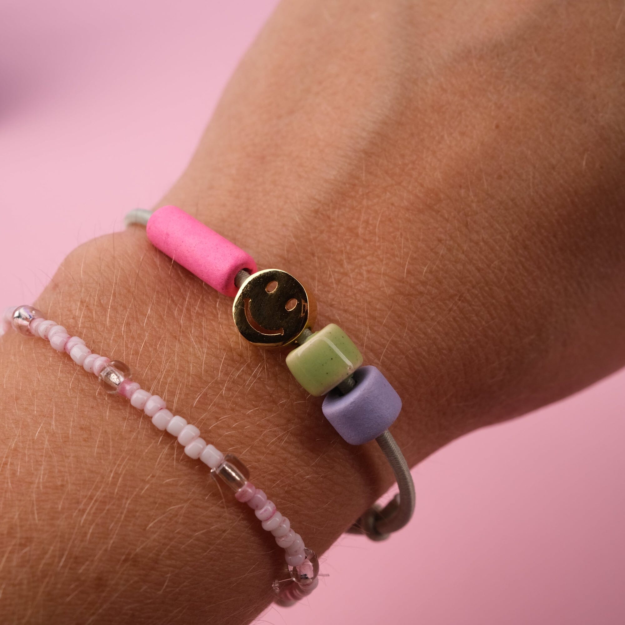Gummiarmband "Happy" Armband Studio Bloom 
