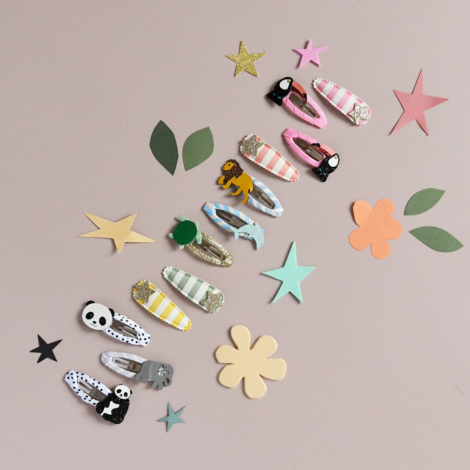 Haarclips "Stripy Party Animals" Haaraccessoires Rockahula 