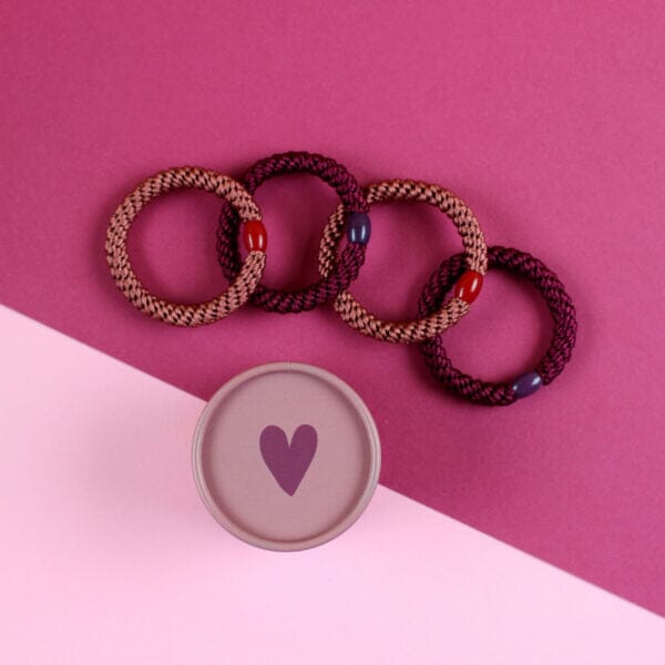 Haargummi "Set" Haaraccessoires ava&yves Altrosa/Dunkelrot 