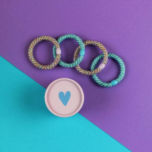 Haargummi "Set" Haaraccessoires ava&yves Flieder/Blau 