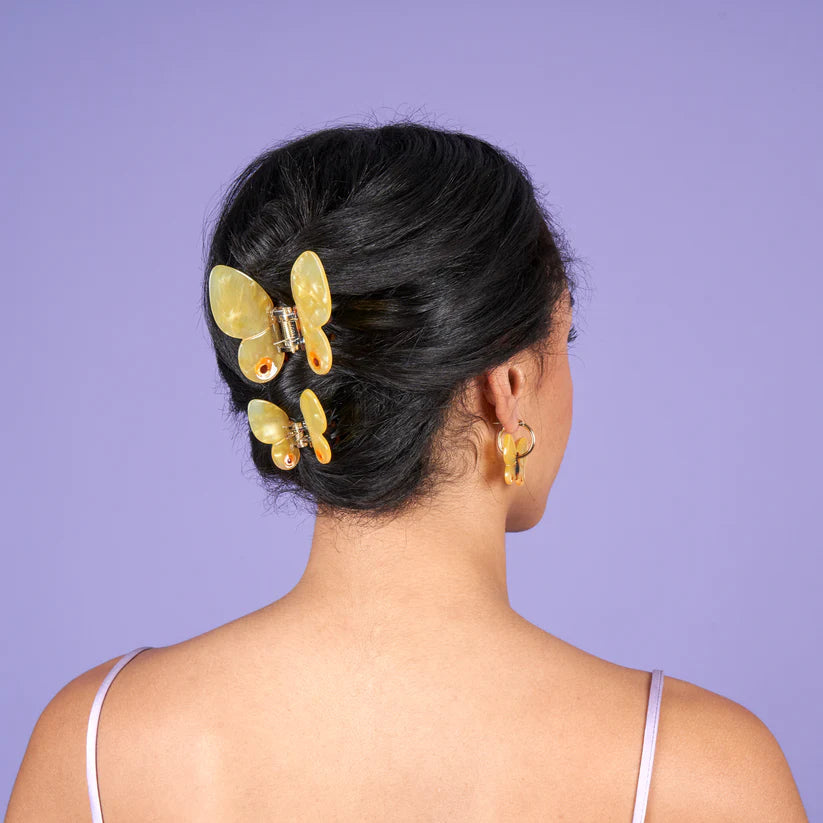 Haarklammer "Schmetterling gelb" Haaraccessoires Coucou Suzette 