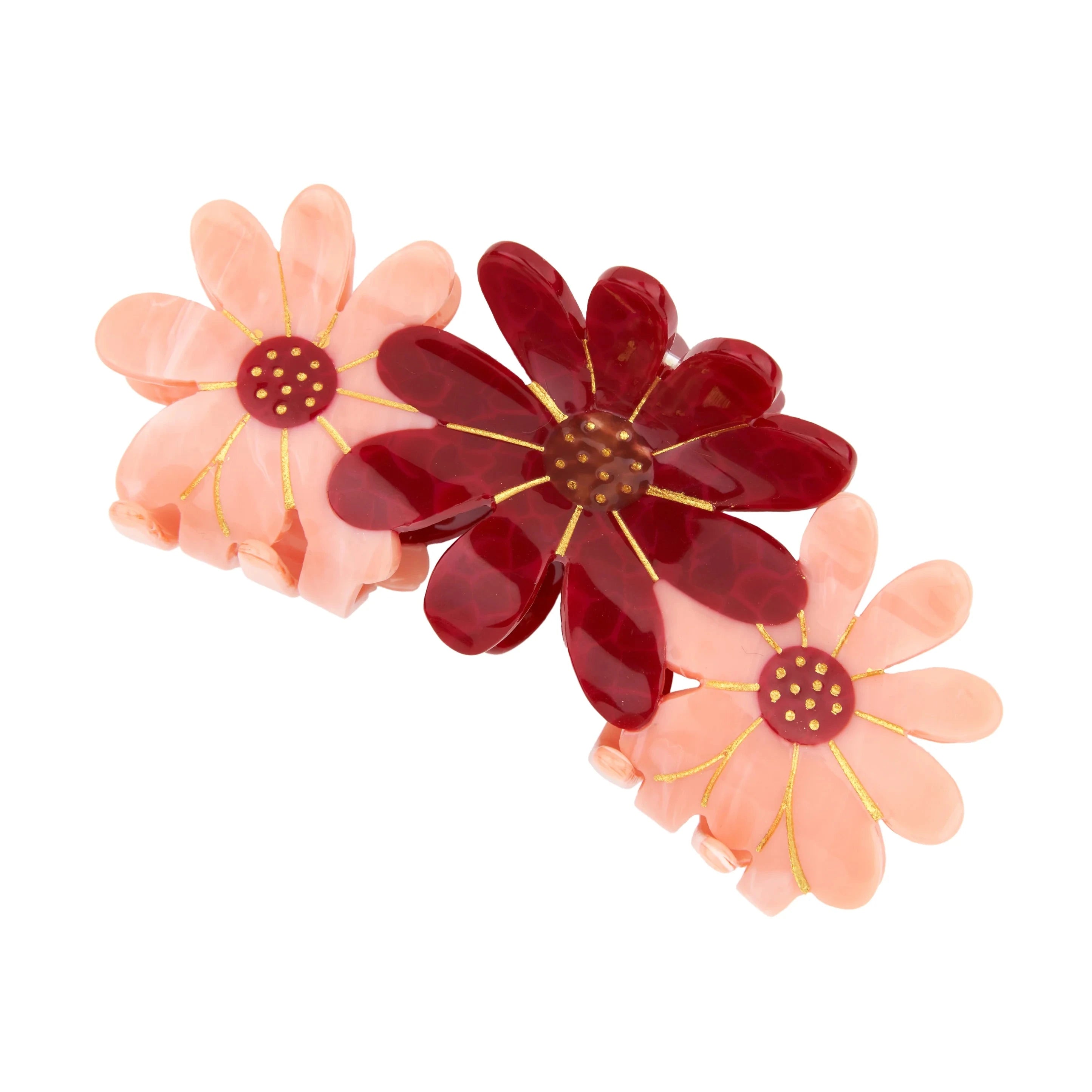 Haarklammer "Three Pink Flowers" Haaraccessoires Coucou Suzette 