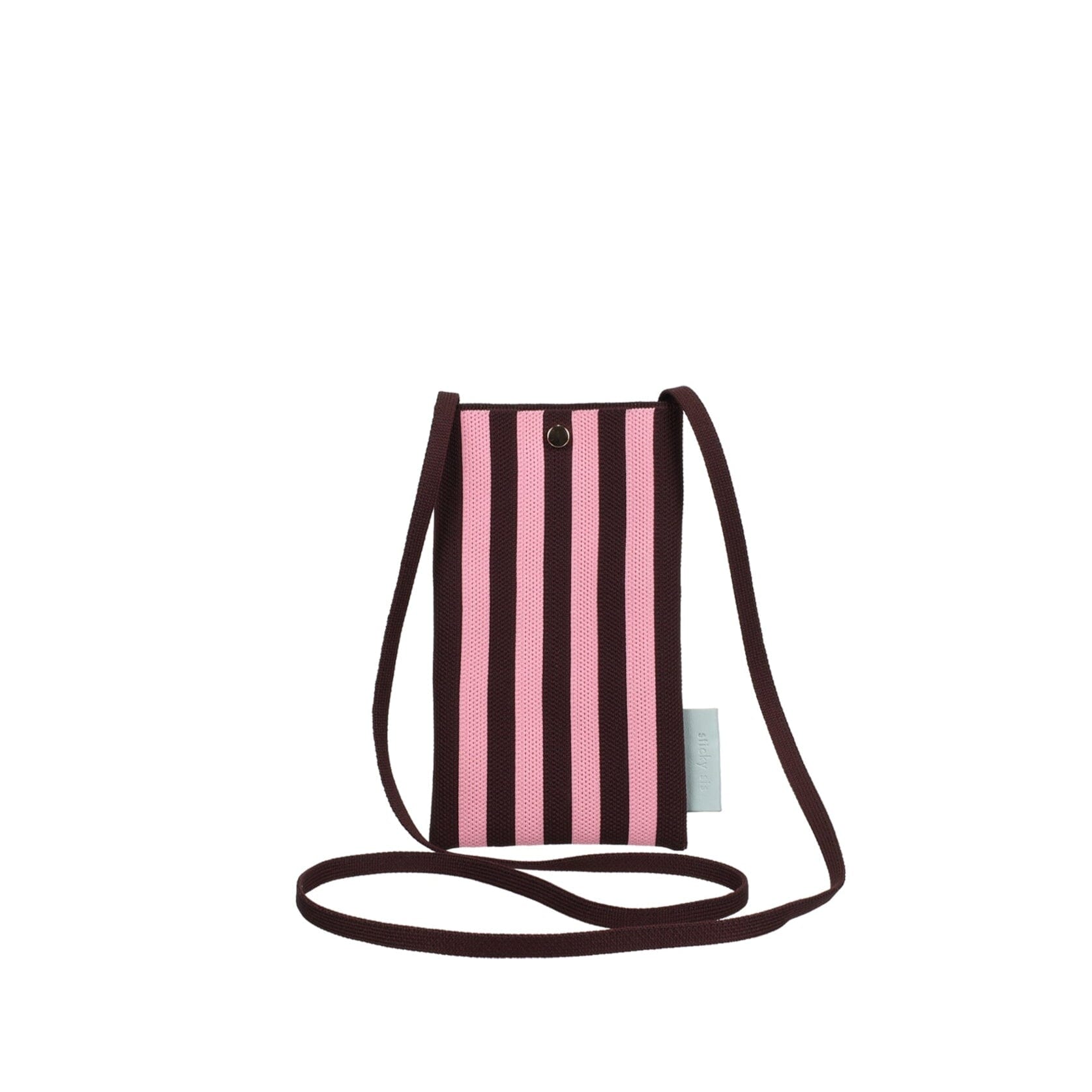 Handytasche "knitted stripes" Handytasche Sticky Sis Club chocolate+bubblegum 