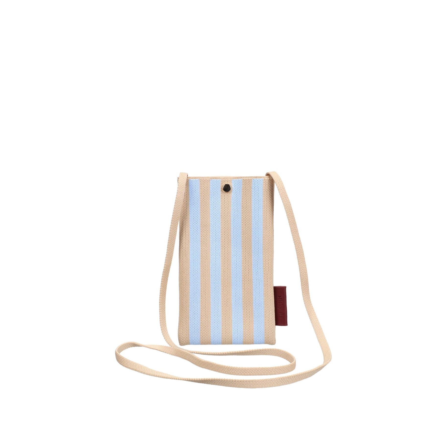 Handytasche "knitted stripes" Handytasche Sticky Sis Club marzipan+sky 
