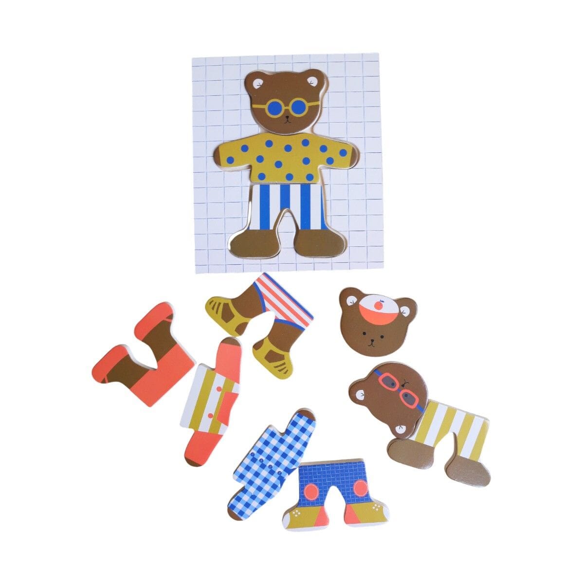 Holzpuzzle "Bär" Motorikspielzeug Le petit Souk 