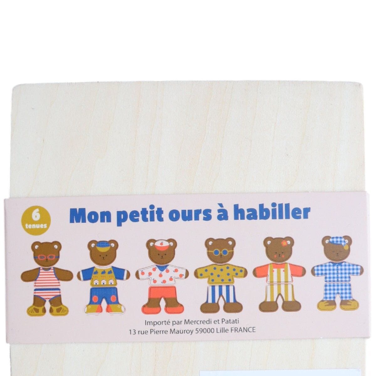 Holzpuzzle "Bär" Motorikspielzeug Le petit Souk 