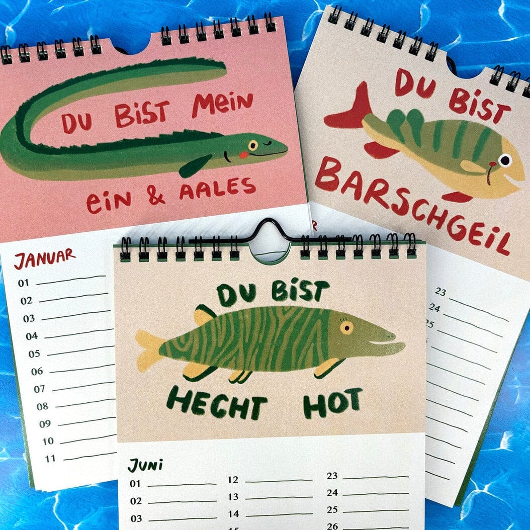 Immerwährender Geburtstagskalender "Fische" Kalender Slinga Illustration 