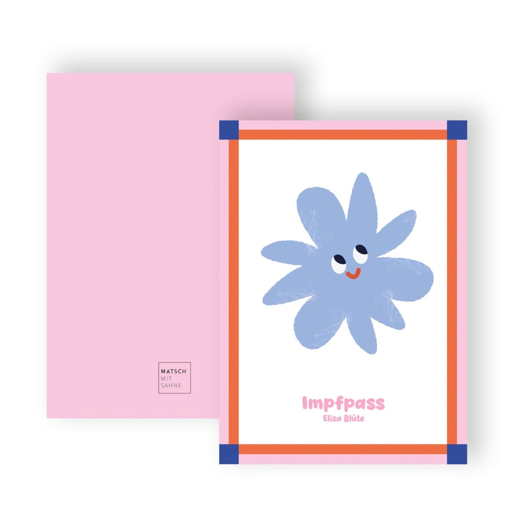 Impfpasshülle (personalisierbar) Impfpasshülle Matsch mit Sahne Faces Blüte 