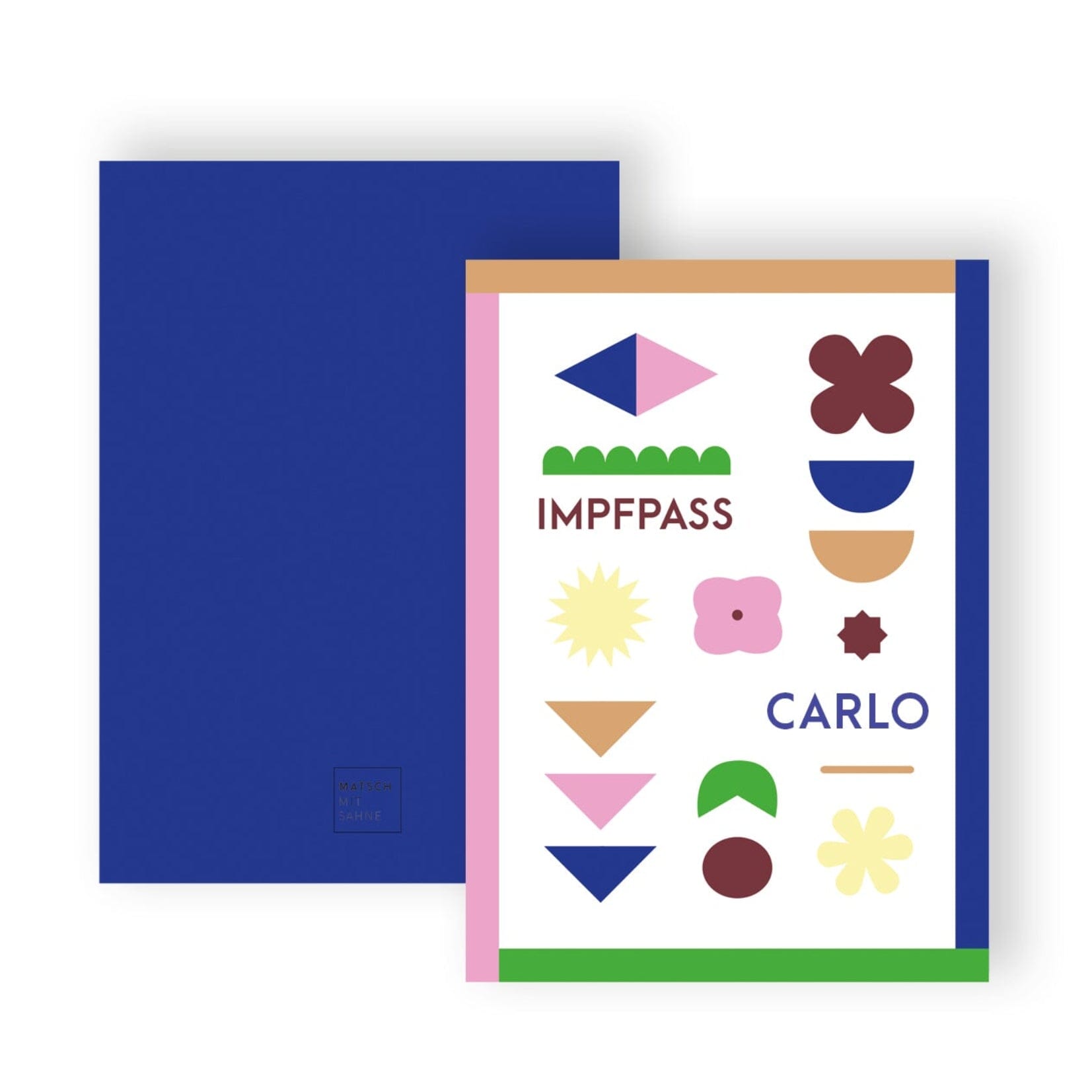 Impfpasshülle (personalisierbar) Impfpasshülle Matsch mit Sahne Konfetti Lapis 