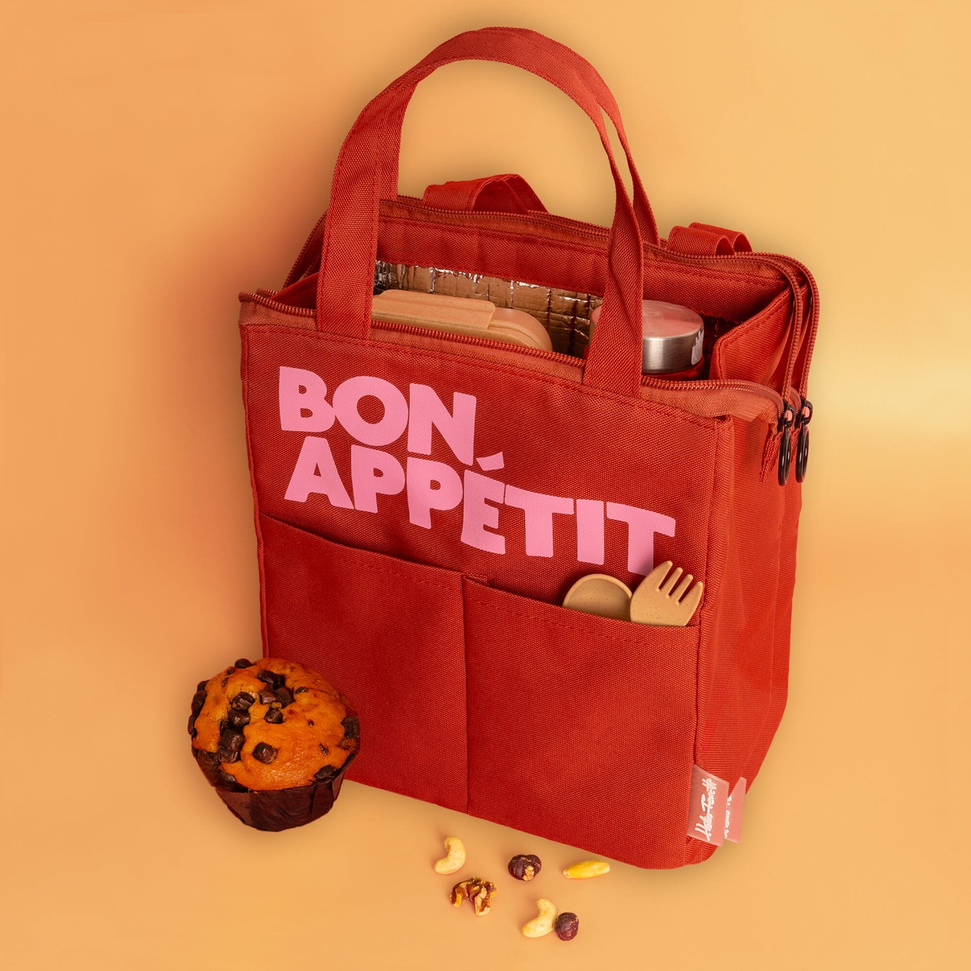 Isothermische Lunchbag "Bon Appétit" - Burgundy Lunchbag Helio Ferretti 