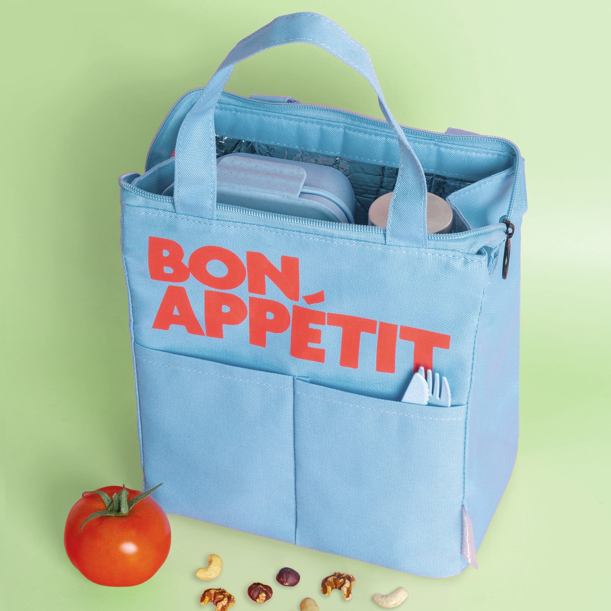 Isothermische Lunchbag "Bon Appétit" - Light Blue Lunchbag Helio Ferretti 
