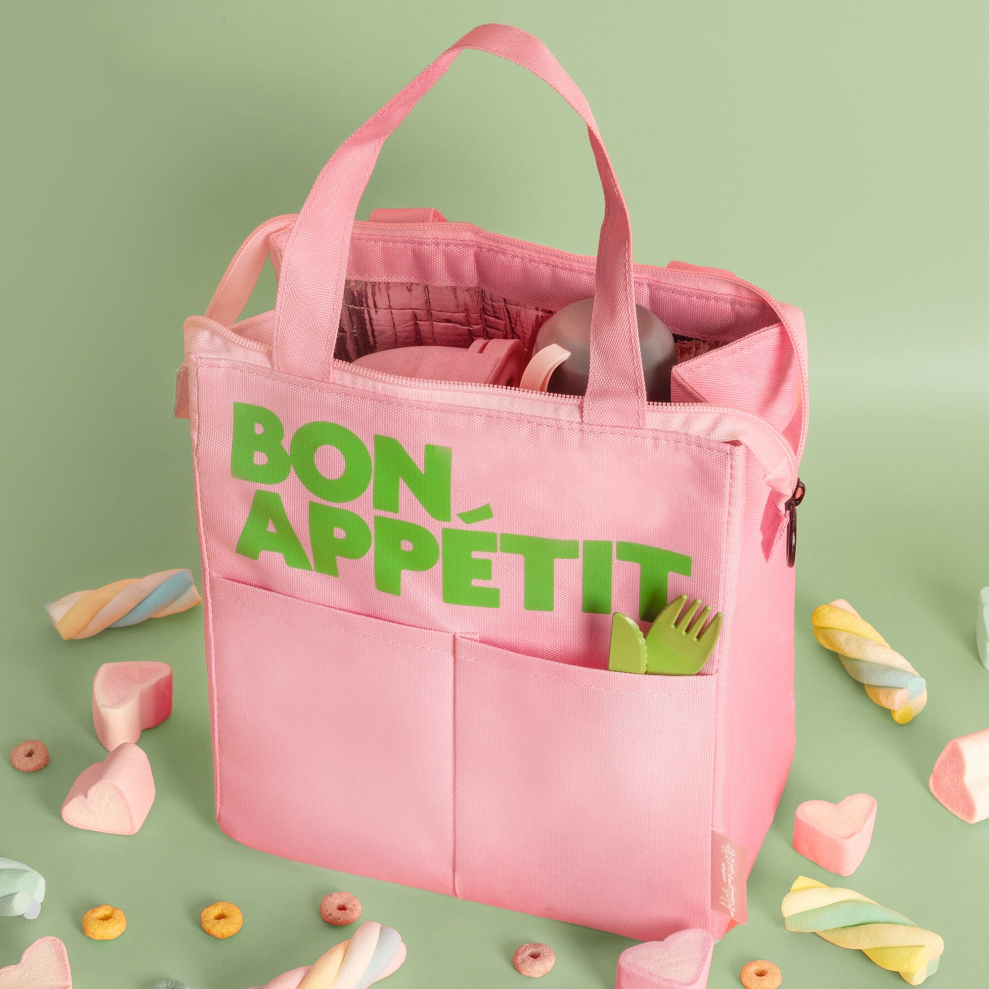 Isothermische Lunchbag "Bon Appétit" - Pink Lunchbag Helio Ferretti 