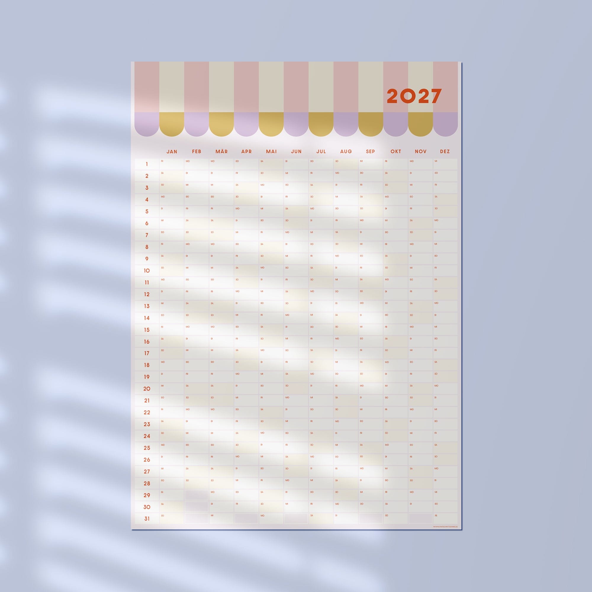 Jahreskalender 2027 Kalender Matsch mit Sahne 