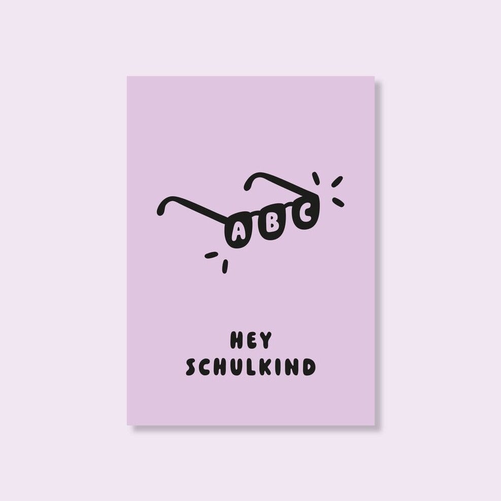 Karte "Hey Schulkind" Postkarte tinyday 