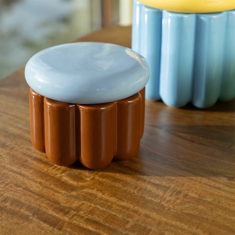 Keramikdose "Charlo Braun" &klevering 