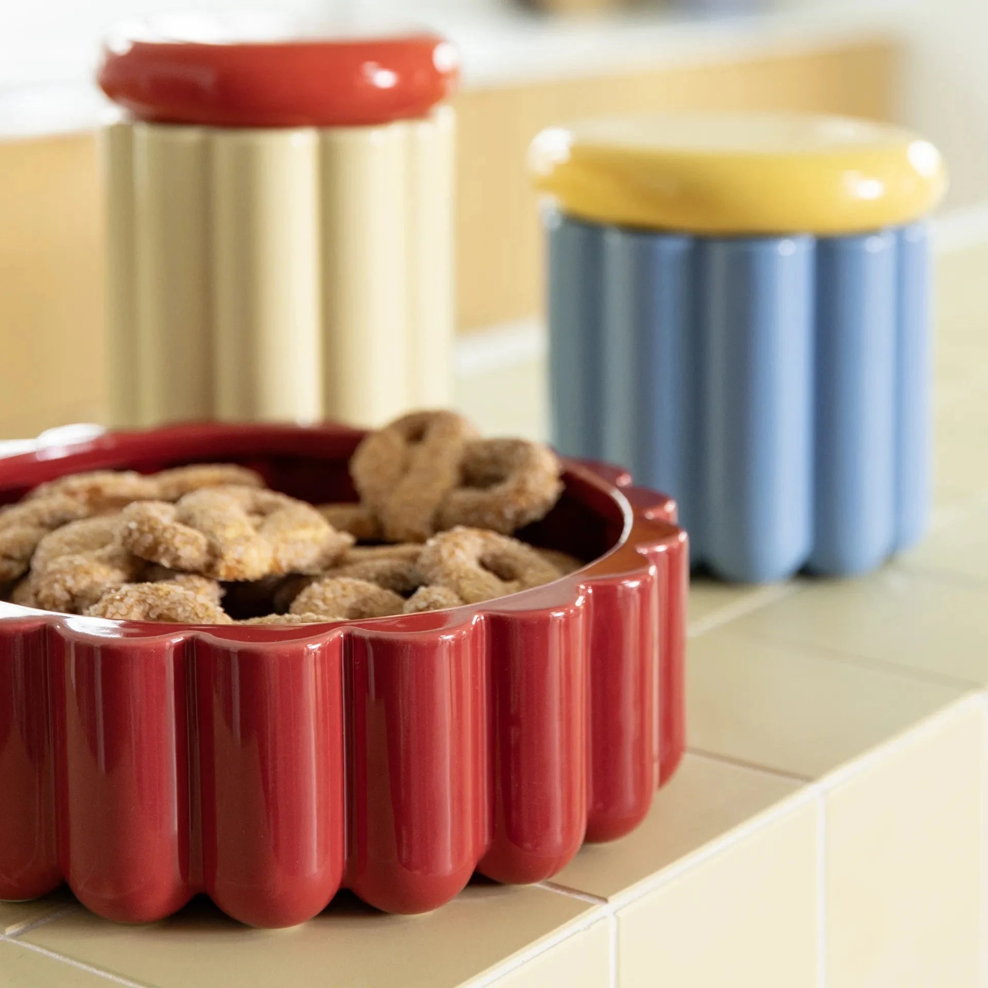 Keramikdose "Charlo Burgundy" &klevering 