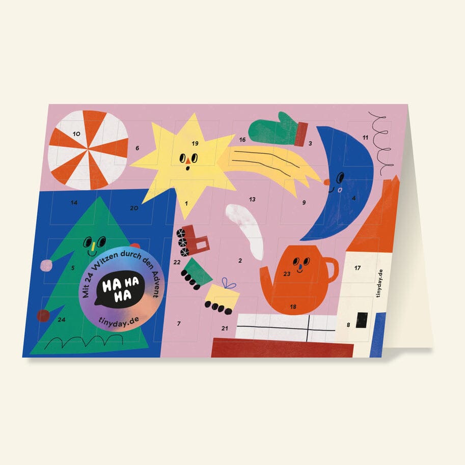 Klappkarte A5 "Adventskalender" Klappkarte tinyday Witze 