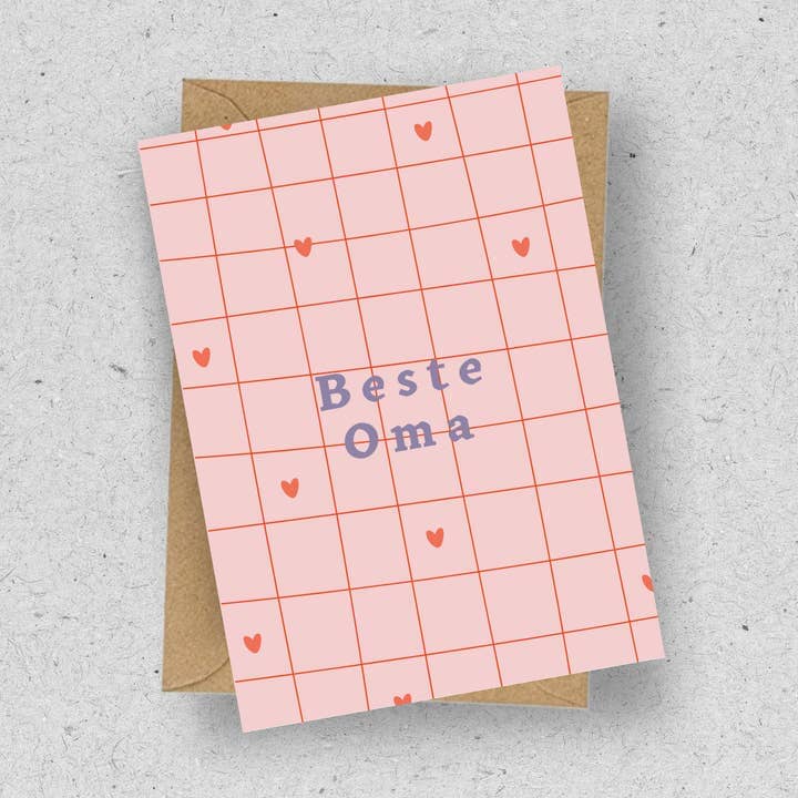 Klappkarte "Beste Oma" Postkarte Pinlin 