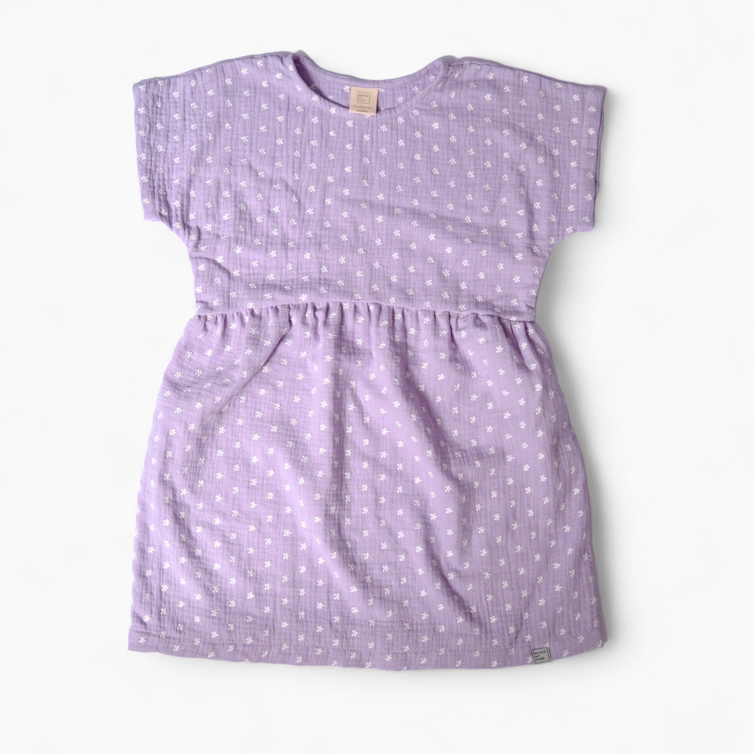 Kleid für Kinder "Musselin Blumen Embroidery" Kleid Matsch mit Sahne 