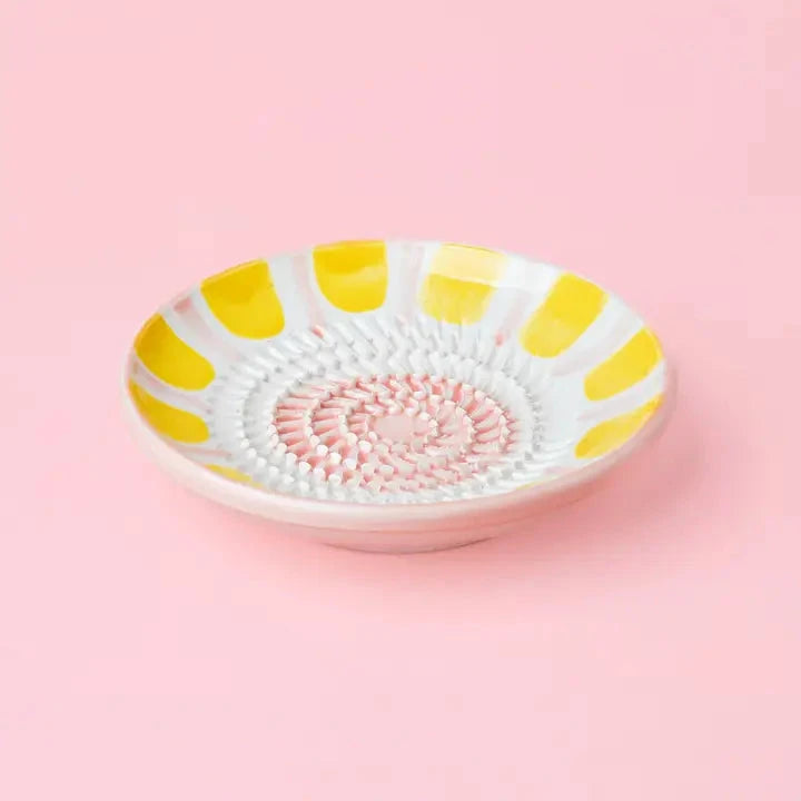 Kleine Keramikreibeplatte "Pastellrosa" Teller Alfar Tierra Cocida 