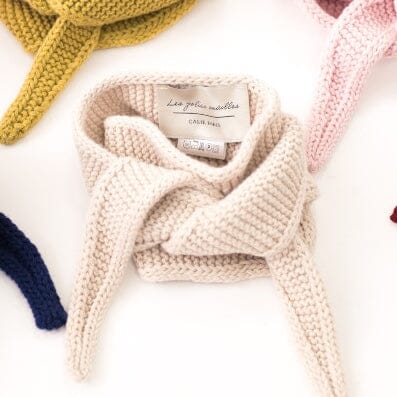 Kleiner Schal „Strick“ Schal Mini Calie Paris Cremeweiß 