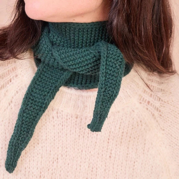 Kleiner Schal „Strick“ Schal Mini Calie Paris Dunkelgrün 