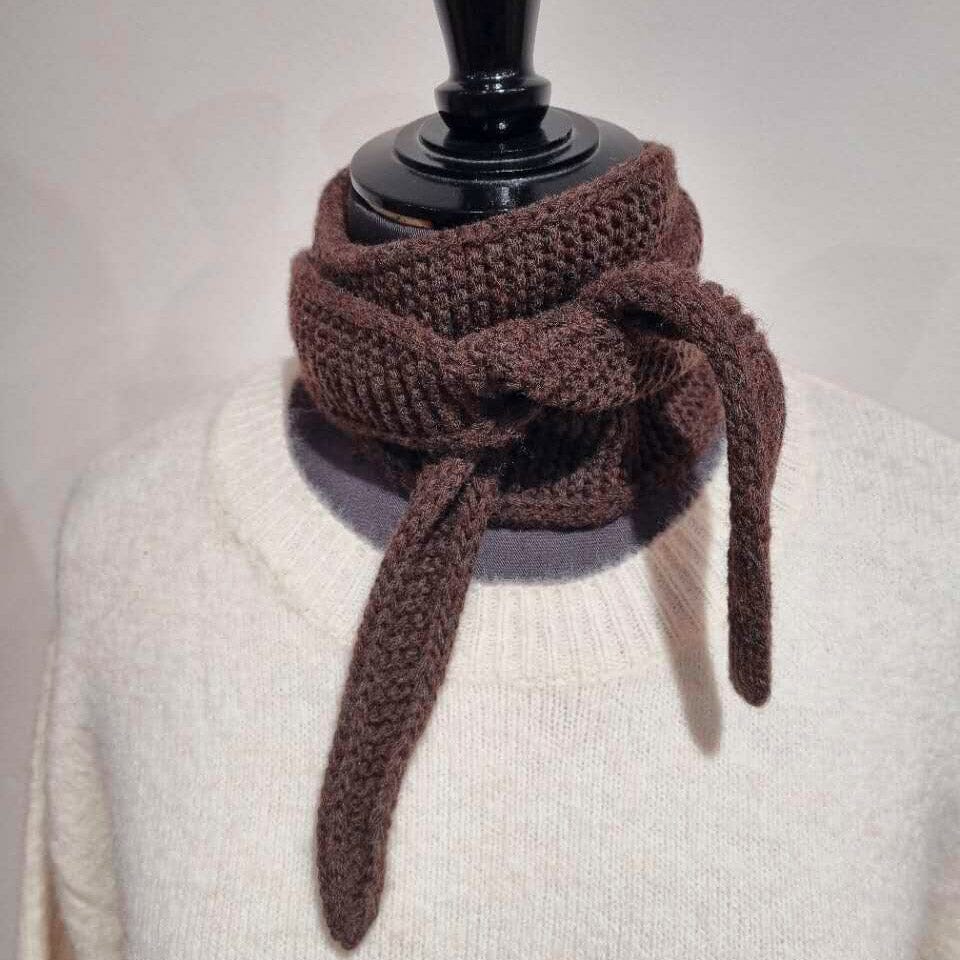 Kleiner Schal „Strick“ Schal Mini Calie Paris Schokolade 