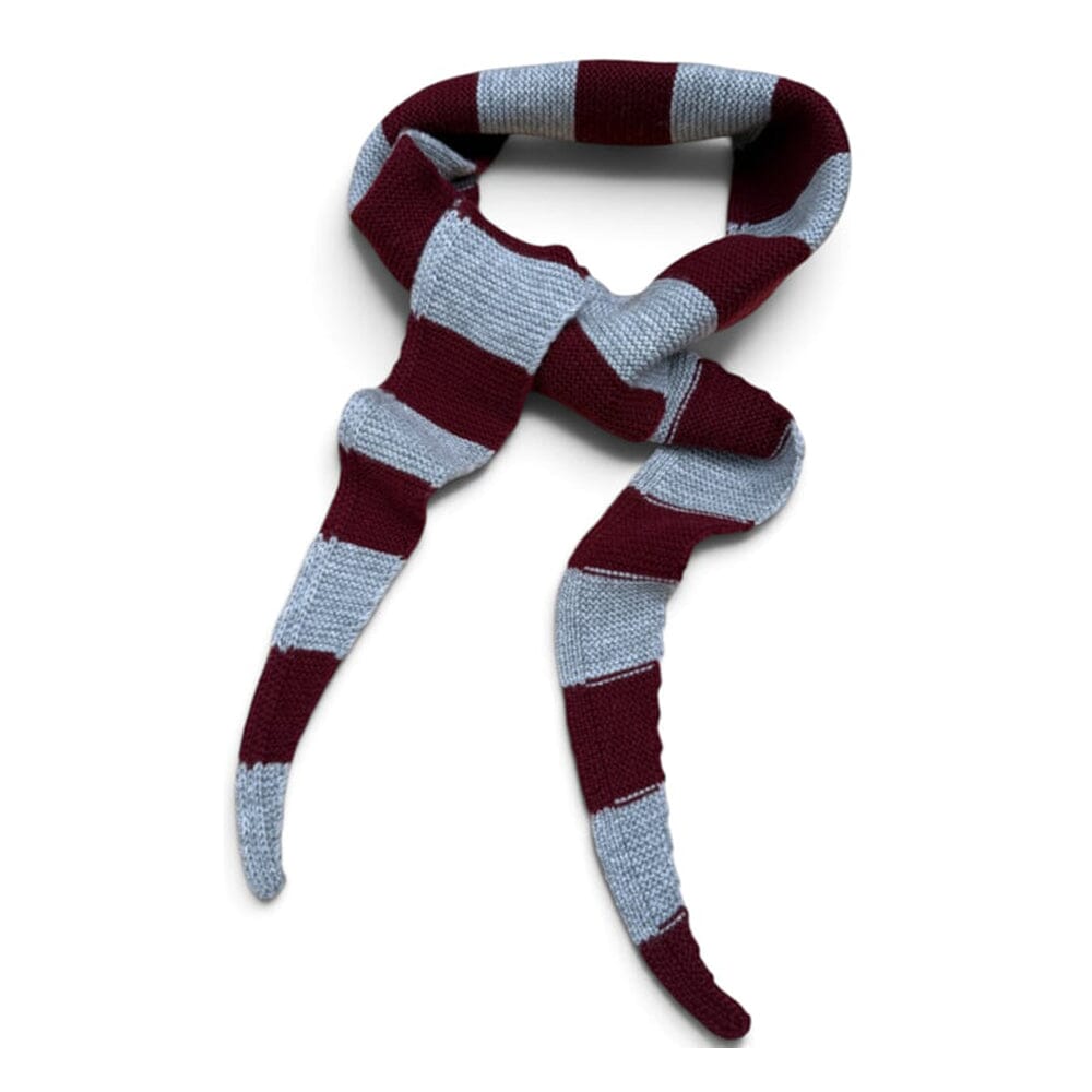 Kleiner Strickschal "Streifen Chunky" Schal Mini Bybjor Burgundy/Grey 