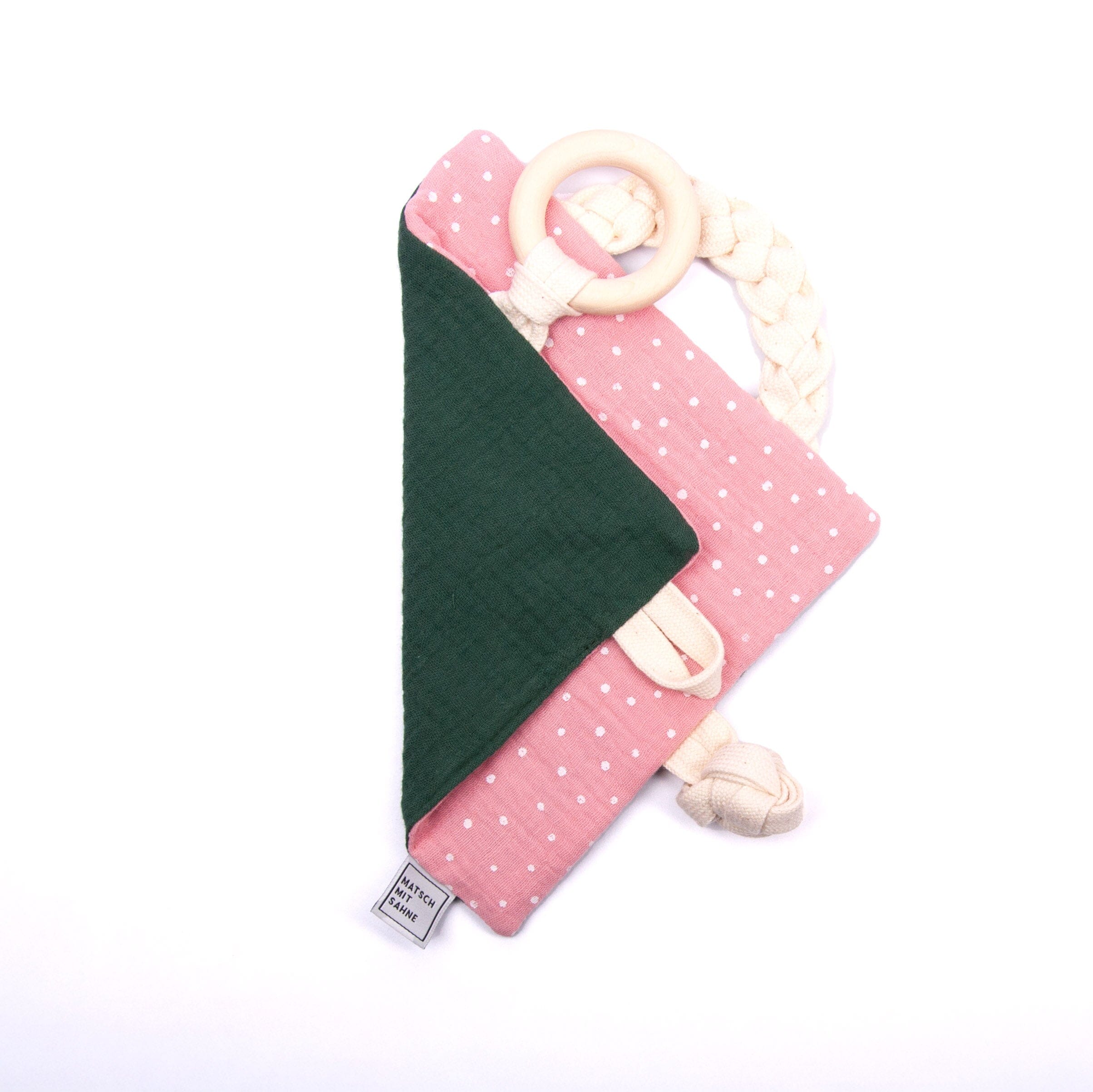 Knistertuch Knistertuch Matsch mit Sahne Tanne/Erdbeereis getupft 