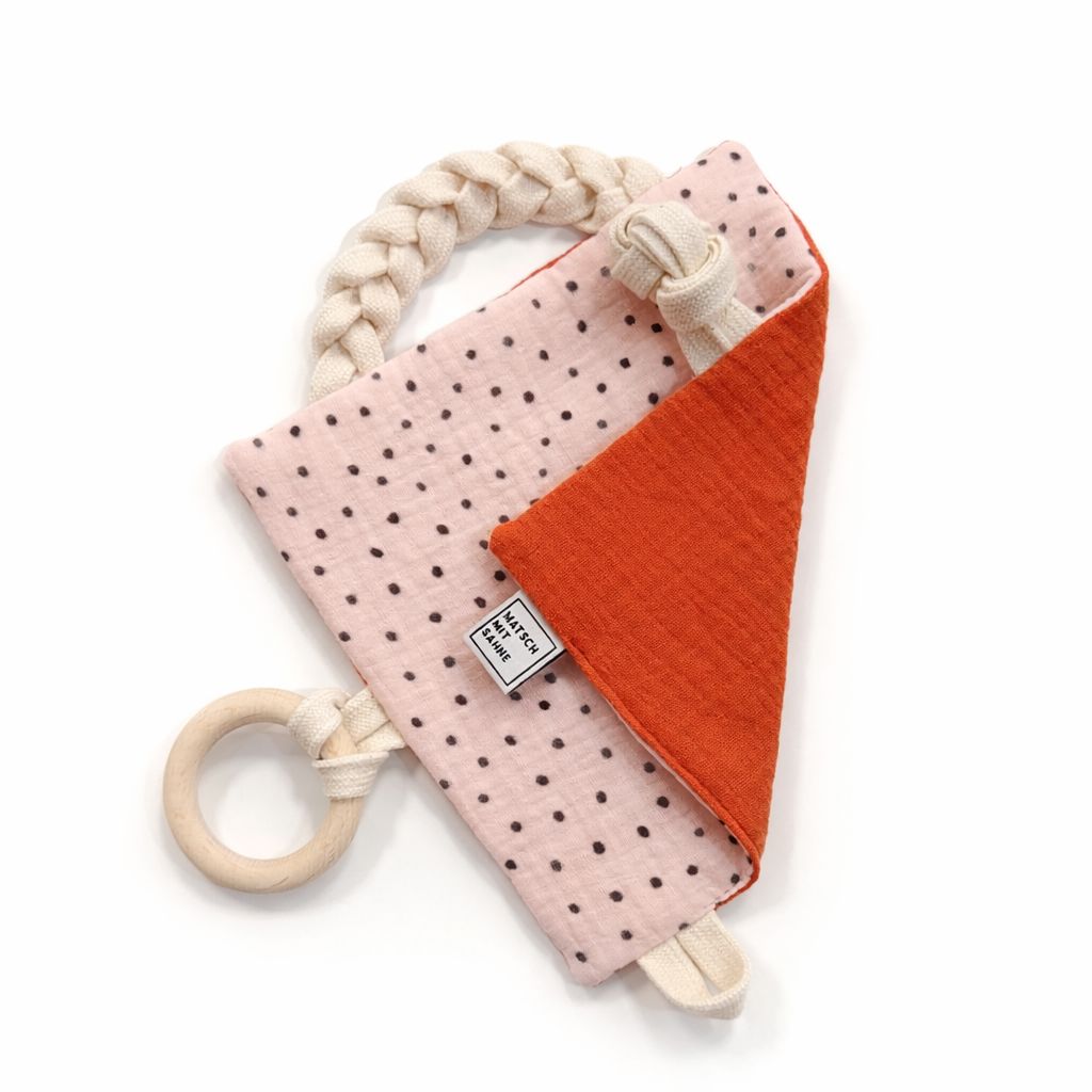 Knistertuch Knistertuch Matsch mit Sahne Wassermelone / Pfirsich getupft 