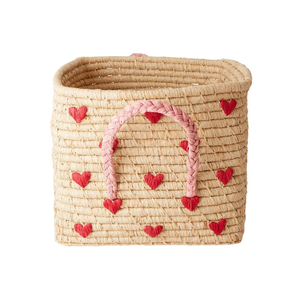 Korb Raffia "Hearts" Korb Rice by Rice 