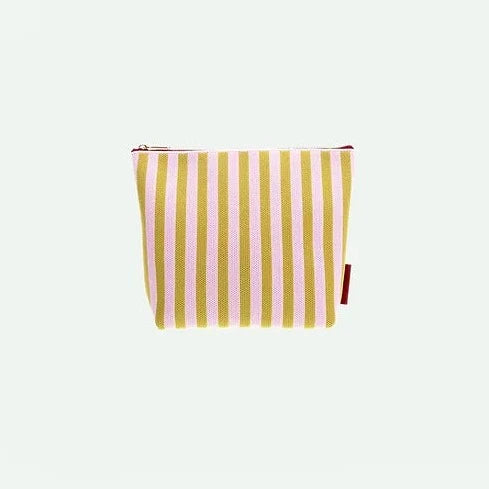 Kosmetiktasche "knitted stripes" Kosmetiktasche Sticky Sis Club dolce pink/lemon leaf 