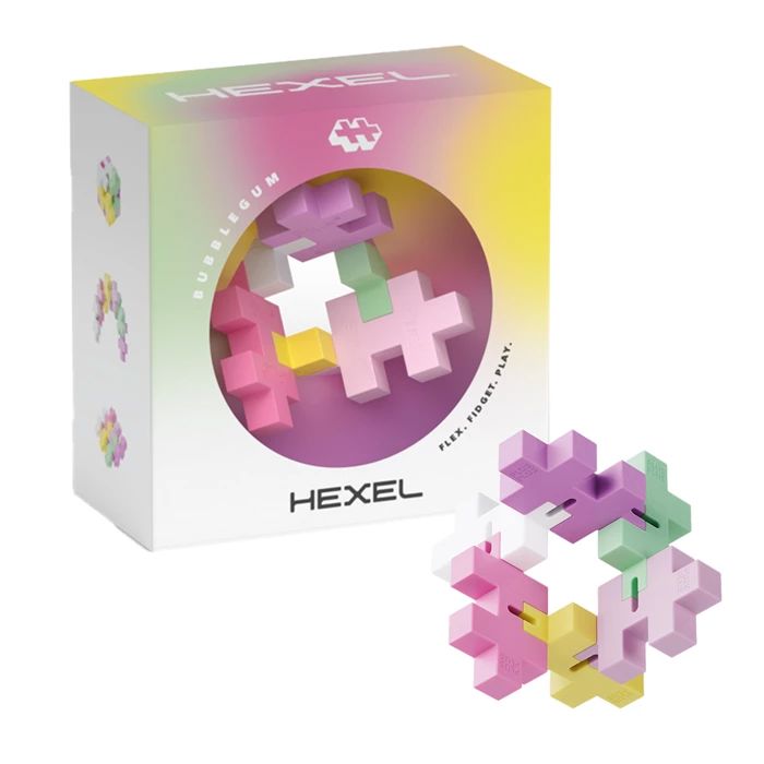 Kreativ Bausteine "Hexel Flex" Motorikspielzeug Plus-Plus Pink 