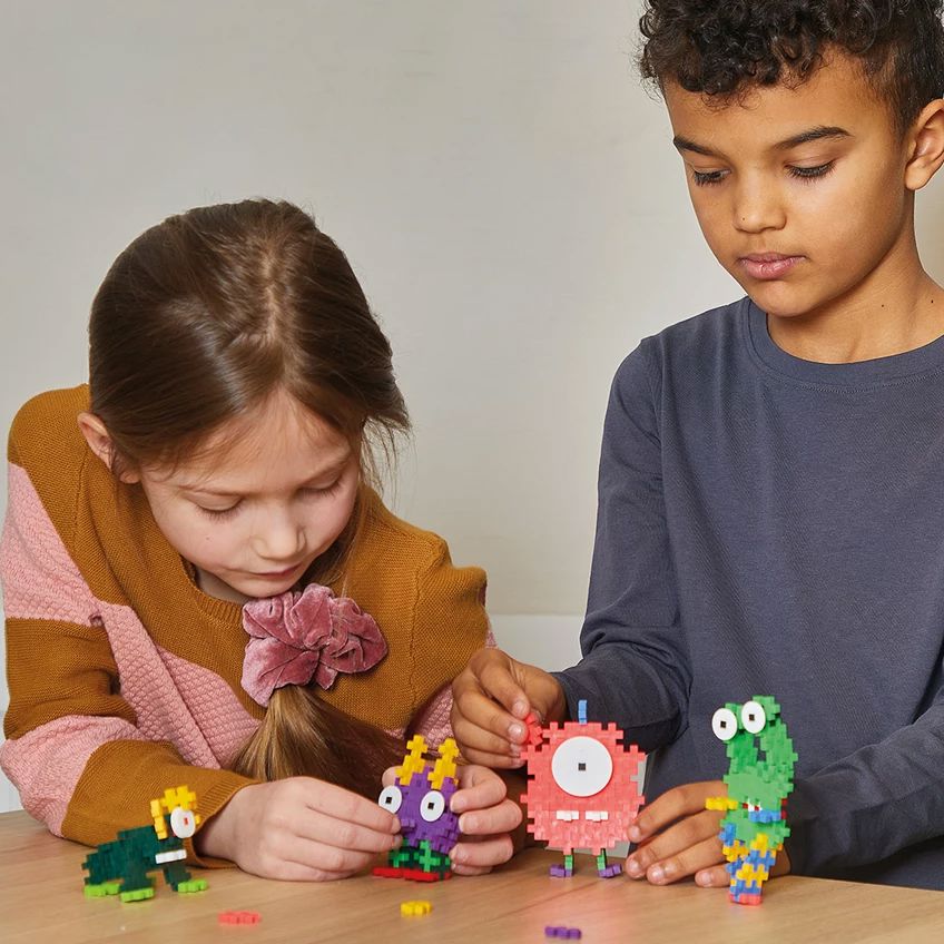 Kreativ Bausteine Monster 40 "Critters" Motorikspielzeug Plus-Plus 