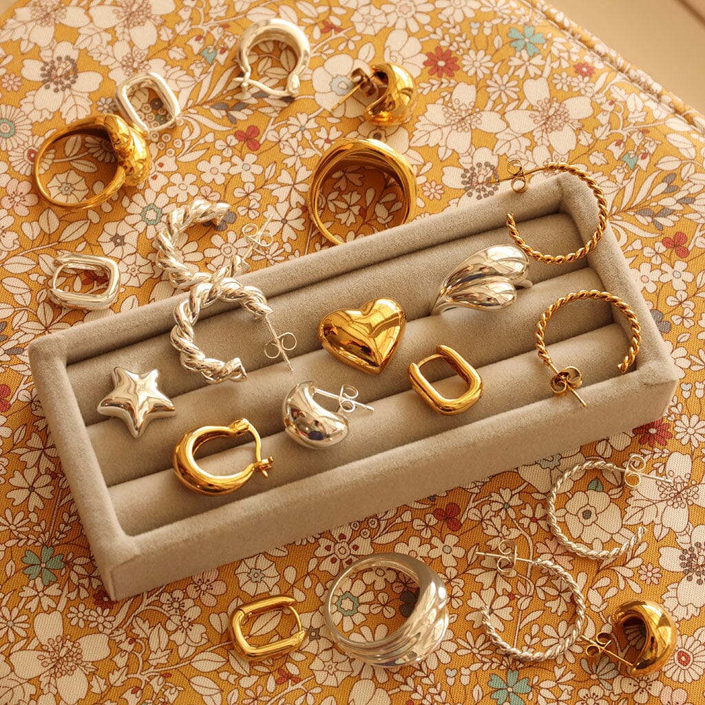 Kreole "Chuncky Twisted"- 2 Stück Ohrringe Lulu Copenhagen 