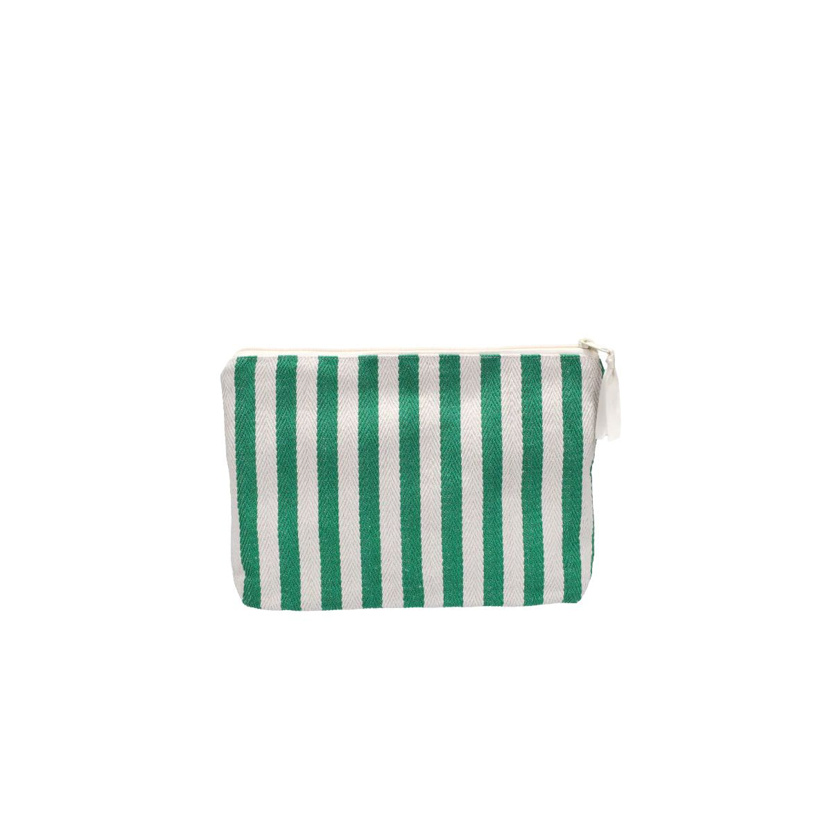 Kulturbeutel "Heringbone Stripe" Kosmetiktasche Kado Design Grün 