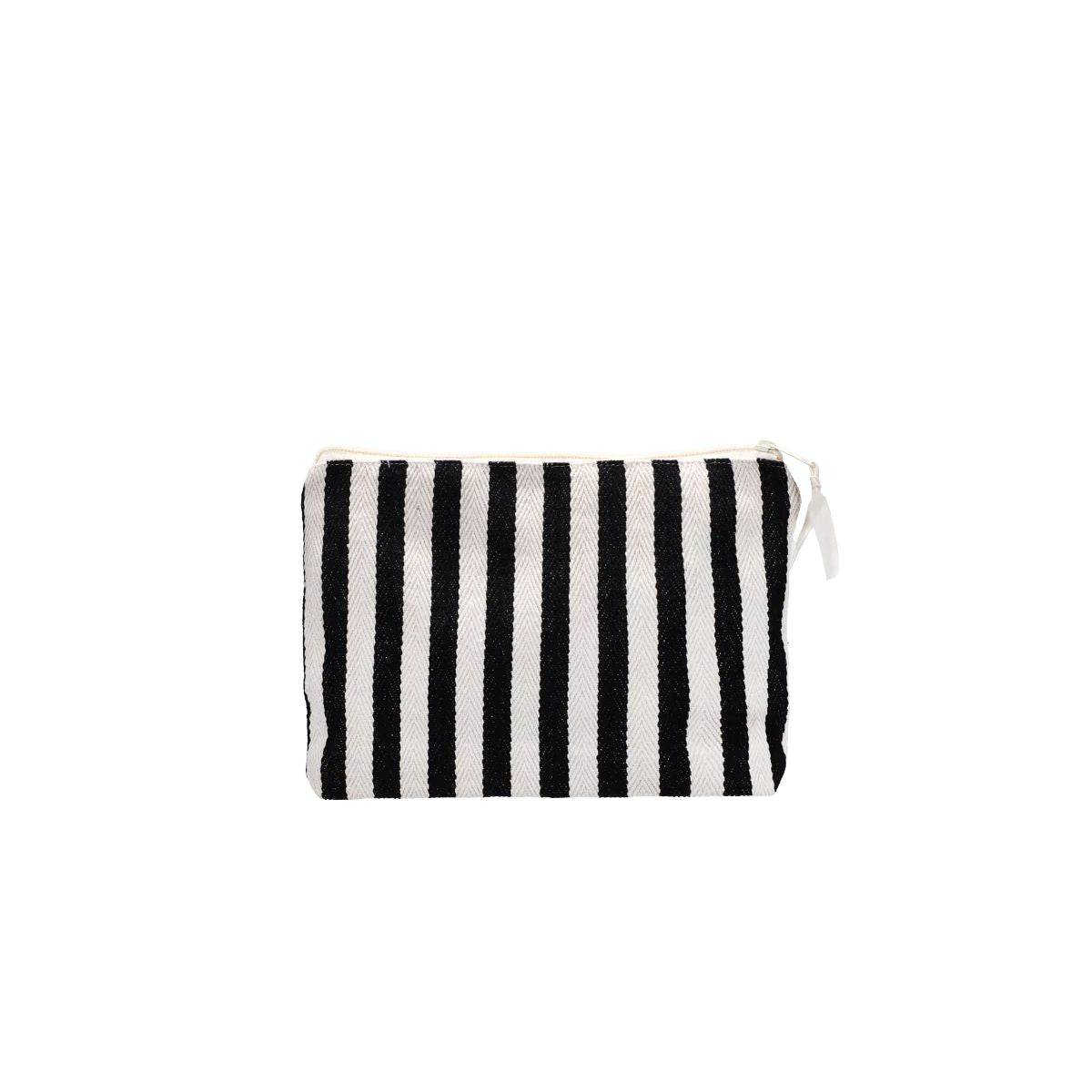 Kulturbeutel "Heringbone Stripe" Kosmetiktasche Kado Design Schwarz 