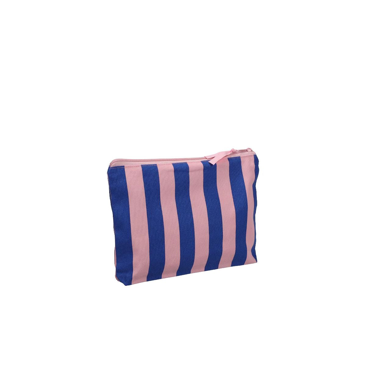 Kulturbeutel "Streifen" Kosmetiktasche Kado Design Litchi+Cobalt 